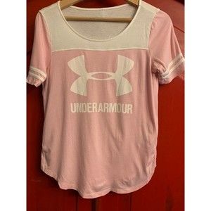 Under Armour Baby Pink Jersey T-Shirt EUC Women's Size XS